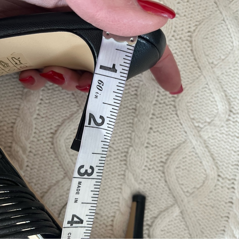 New! Jewel Badgley Mischka Black Heeled Slide Sandals Women’s Size 7.5 - Picture 8 of 14